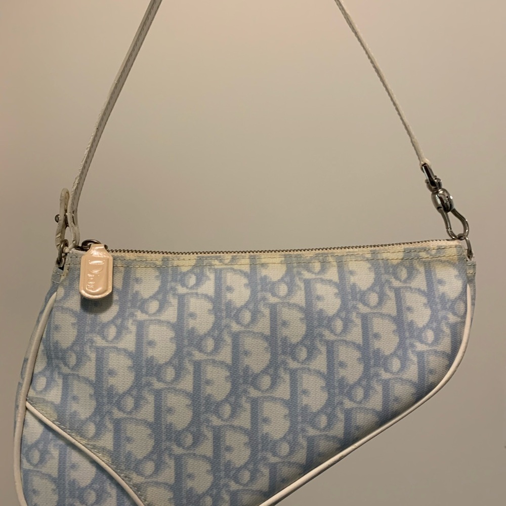 *RARE* Authentic Vintage Dior Canvas Trotter Monogram Saddle Bag - Picture 11 of 14